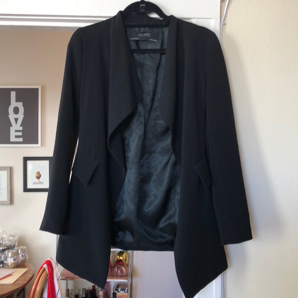 Zara Black Draper Blazer